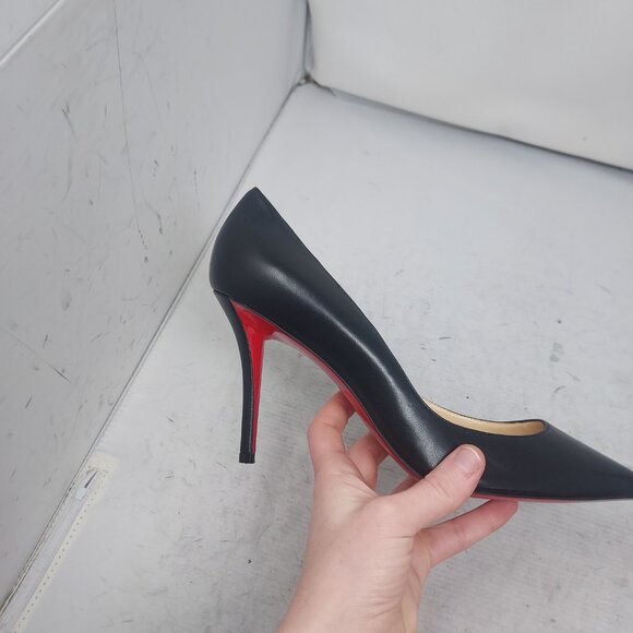 Christian Louboutin Apostrophy Black Leather Pump - Picture 3 of 11